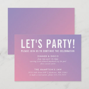 PARTY CELEBRATION KARTE Moderne, lila rosa Gradien