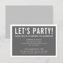 PARTY CELEBRATION KARTE Moderner Block Minimal gra