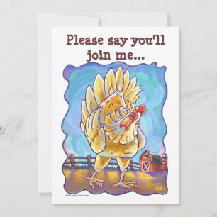 Party-Center für Hühner Einladung