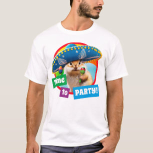 Party Chipmunk in Sombrero T-Shirt