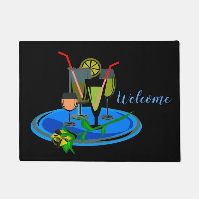 Party Cocktails & Drinks Begrüßung Fußmatte (Vorderseite)