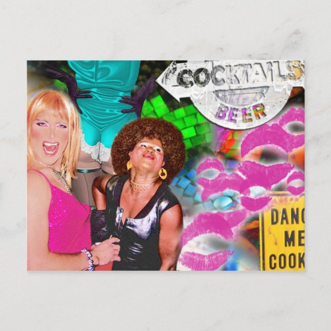 Party Collage Postcard Einladungspostkarte (Vorderseite)