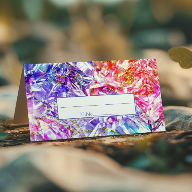 Party Color Diamond Crystal Gemstone Wedding Platzkarte (Von Creator hochgeladen)