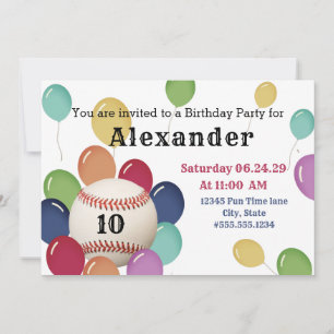 Party Colorful Ballon Baseball Sport Geburtstag