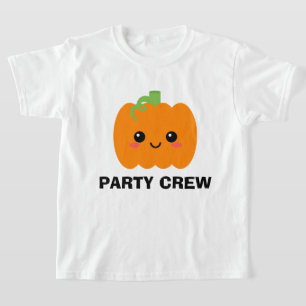 Party Crew Kids Pumpkin T - Shirt, Halloween Crew T-Shirt