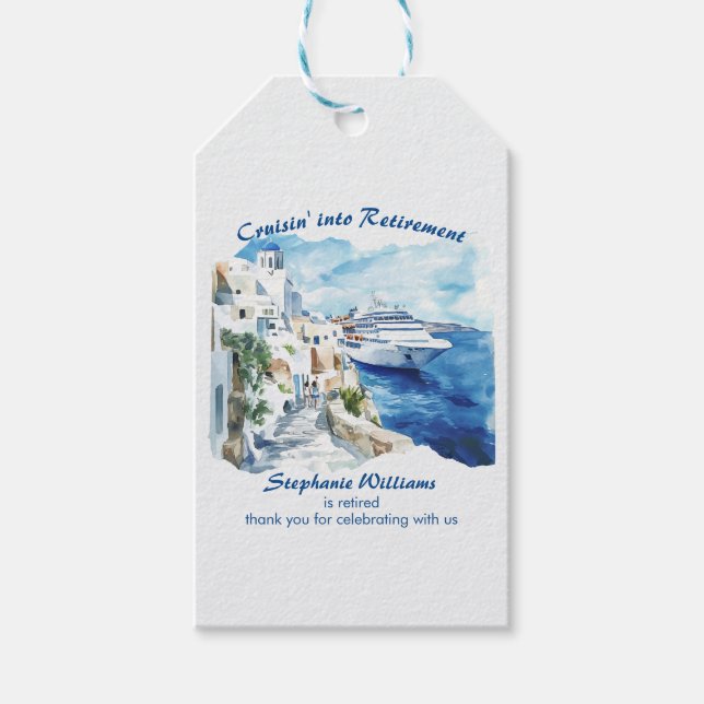 Party Cruising Destination Griechenland Geschenkanhänger (Vorderseite)