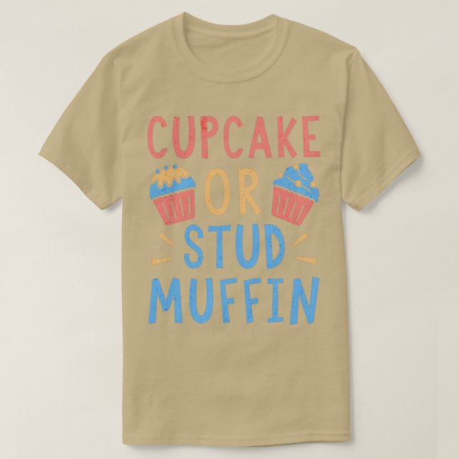 Party Cupcake oder Stud Muffin T-Shirt (Design vorne)