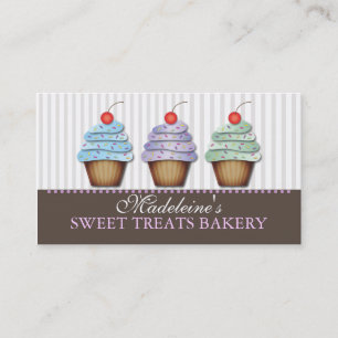 Party Cupcakes Custom Baker Business Card Visitenkarte