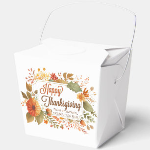 Party "Custom Business Fall Floral Erntedank" Geschenkschachtel