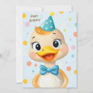 Party Cute Animal Birthday Invitation Duck Einladung