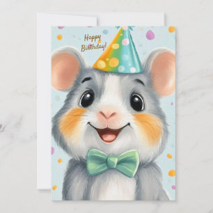 Party Cute Animal Birthday Invitation Guinea pig