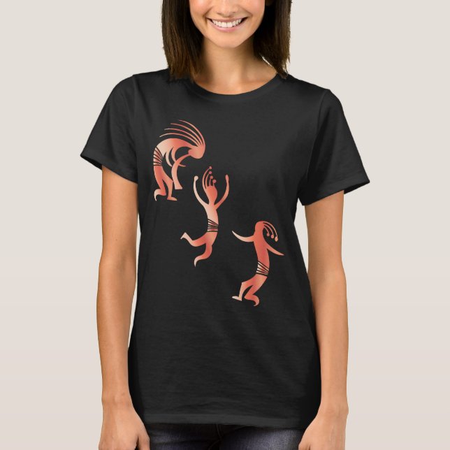 Party Dancing Kokopellis T-Shirt (Vorderseite)