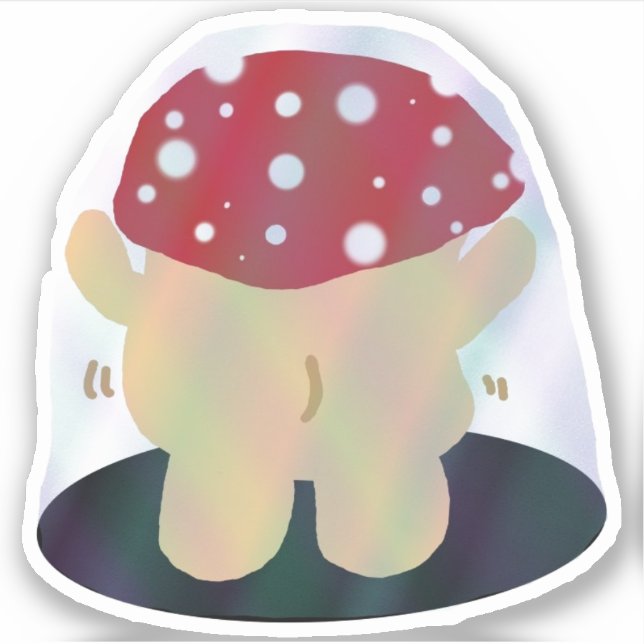 Party Dancing Mushroom Aufkleber (Vorderseite)
