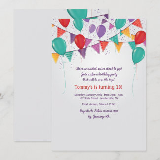 Party-Dekorationen Einladung