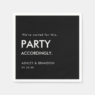 Party Dementsprechend Funny Wedding Bar Serviette