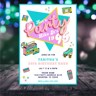 Party der 90er Jahre wie es ist Retro 30. Geburtst Einladung