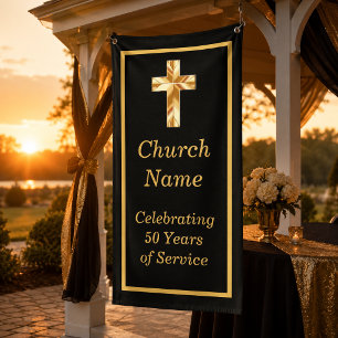 Party der Black Gold Church zum 50. Jahrestag Banner