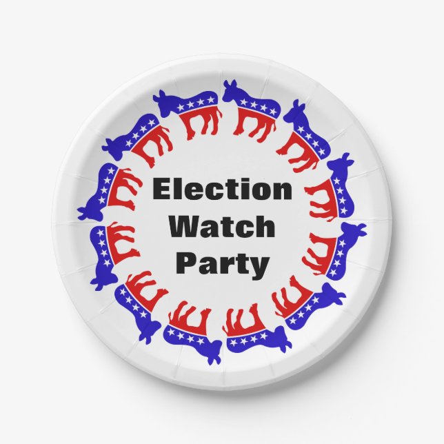 Party der demokratischen Wahlen Pappteller (Vorderseite)