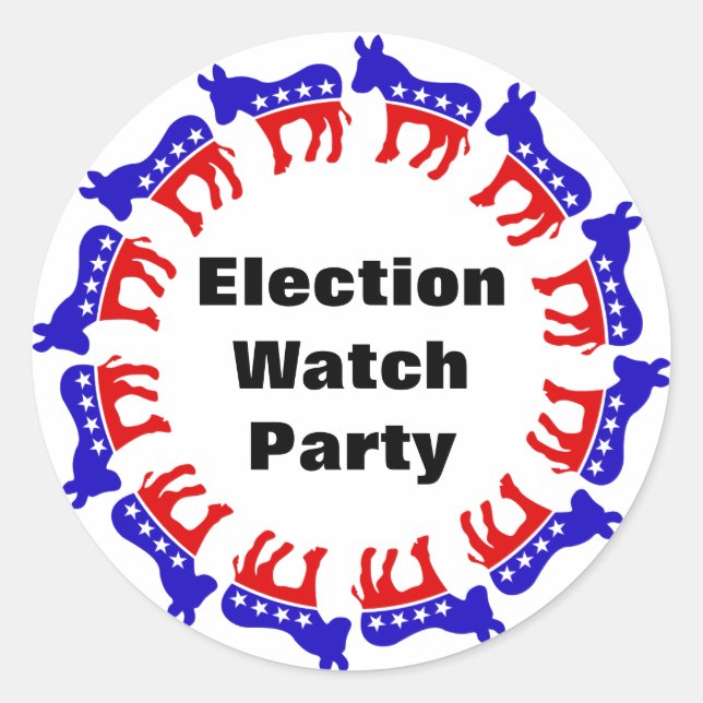 Party der demokratischen Wahlen Runder Aufkleber (Vorderseite)