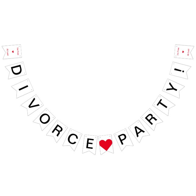 Party der Ehescheidung|endlich frei Wimpelkette (Alle)