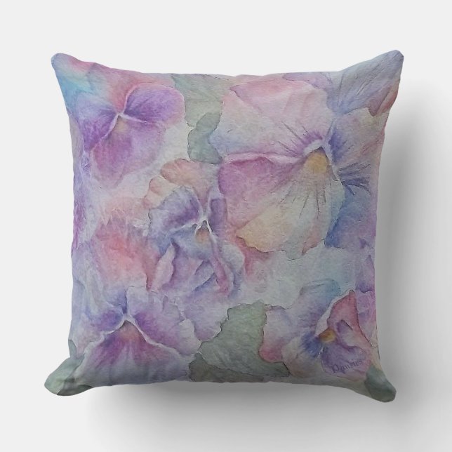 PARTY DER FARBEN PANSY BLUME PATIO KISSEN (Vorderseite)