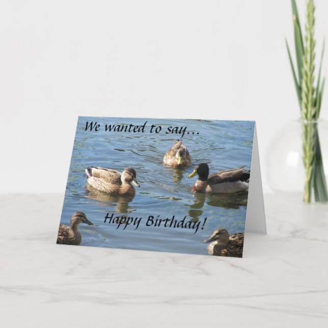 Party der Geburtskarte von Enten Karte (Vorderseite)