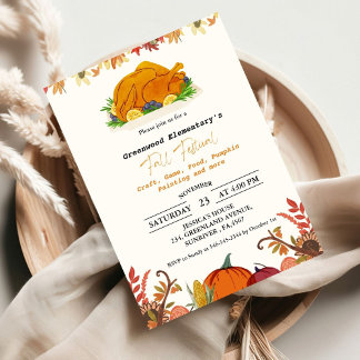 Party der Herbstfestival-Freilichtschule Einladung