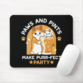Party der Katze - Pasten und Pints Mousepad
