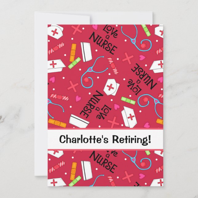 Party der Krankenversicherung Rote Feier Einladung (Vorderseite)