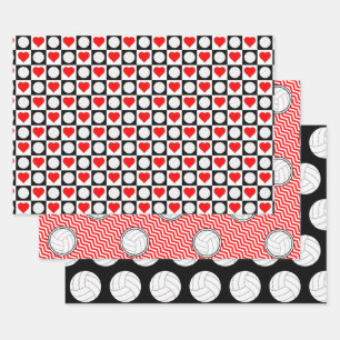 Party der Niedlichen Volleyball-Patterns für Spor Geschenkpapier Set