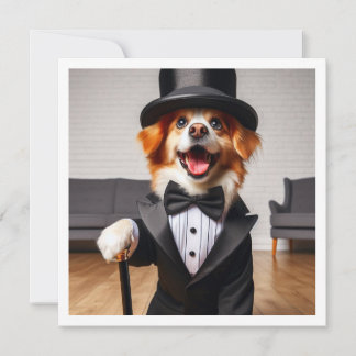 Party der schwarzen Krawatte, Hundegeburt, Hundeei Einladung