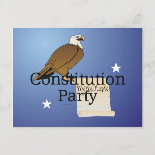 Party der Verfassung für T-Shirt Einladungspostkarte