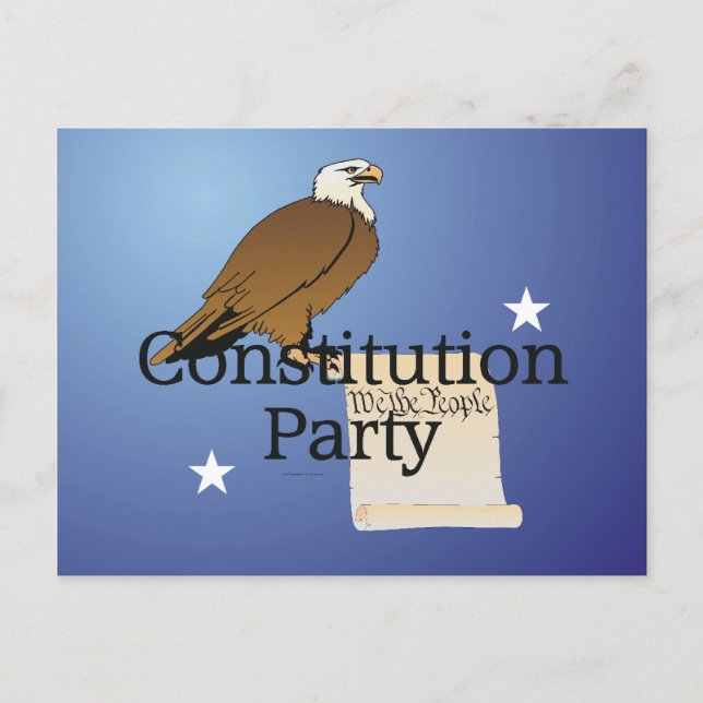 Party der Verfassung für T-Shirt Einladungspostkarte (Vorderseite)