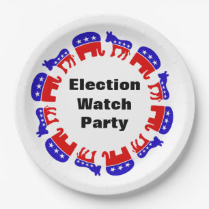 Party der Wahlbeobachtung Pappteller