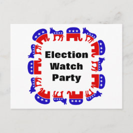 Party der Wahlbeobachtung Postkarte