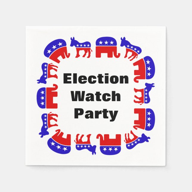 Party der Wahlbeobachtung Serviette (Vorderseite)