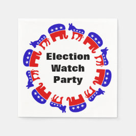 Party der Wahlbeobachtung Serviette
