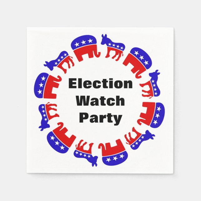 Party der Wahlbeobachtung Serviette (Vorderseite)