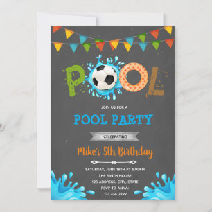 Party des Fußballpools Einladung