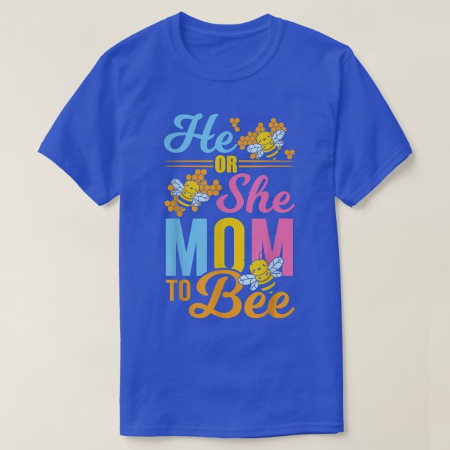 Party des Geschlechts Er oder sie Mama zu Bee458 T-Shirt (Design vorne)