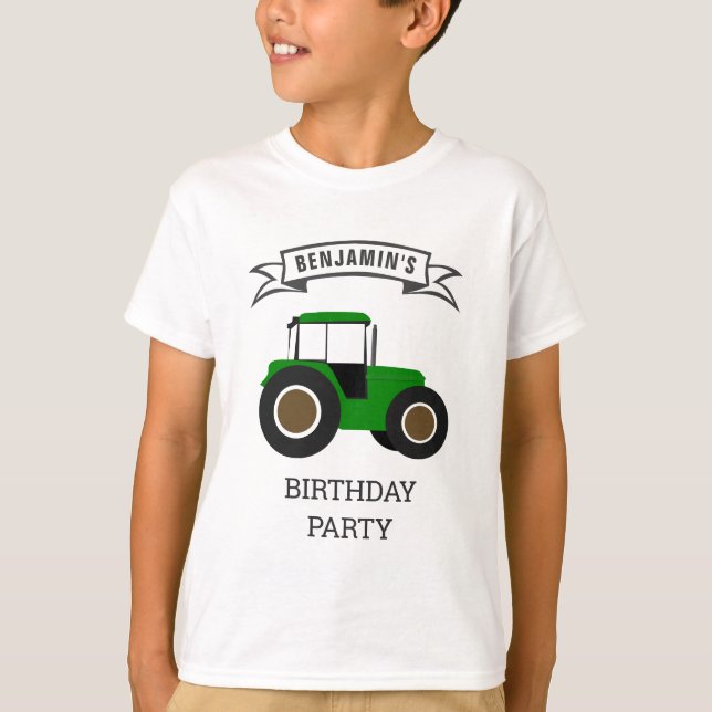 Party des grünen Kindergeburtstags T-Shirt (Vorderseite)