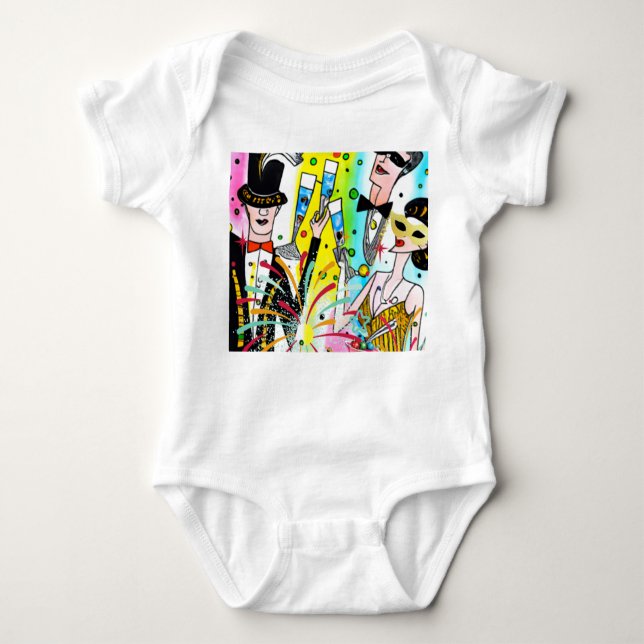 Party des Neujahrs Baby Strampler (Vorderseite)