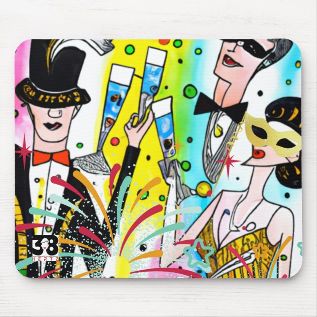 Party des Neujahrs Mousepad (Vorne)