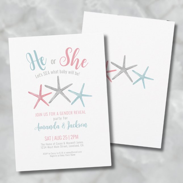 Party des Sommers Einladung (Summer Gender Reveal Party Invitation)