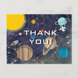 Party des Sonnensystems Vielen Dank Postkarte