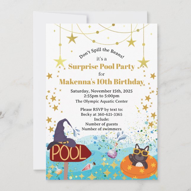 Party des Überraschungs-Assistenten Einladung (Vorderseite)