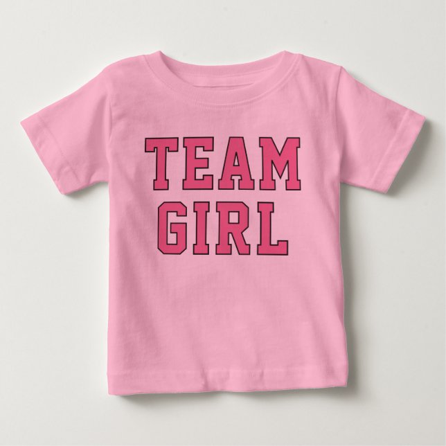 Party des weiblichen Pink-Babygeschlechts Baby T-shirt (Vorderseite)
