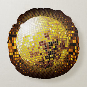 Party Disco: Vintage Leuchten. Rundes Kissen