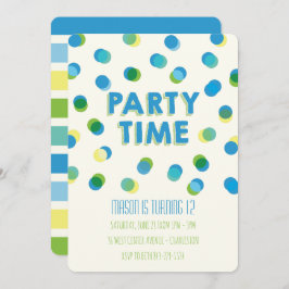 Party Dots Kindergeburtstag Einladung