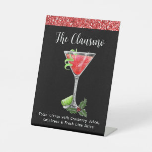 Party Drink Zeichen: The Clausmo Martini Sockelschild